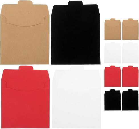 40 Pack Kraft Paper CD DVD Sleeves, 4 Colors with DIY Stickers for Storage in Saudi Arabia