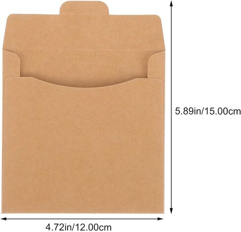 100 Pack Kraft Paper CD Sleeves, Heavy Duty DVD Envelopes for Storage Organization in Saudi Arabia