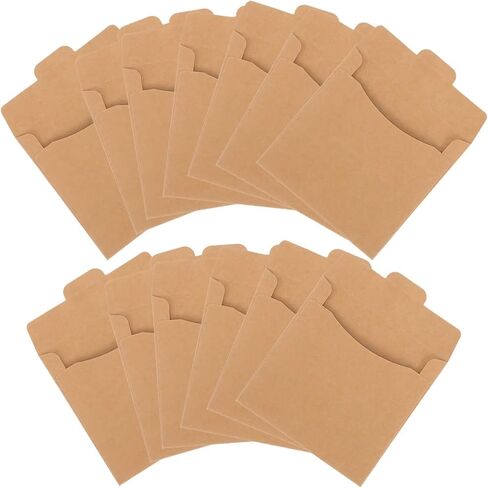 100 Pack Kraft Paper CD Sleeves, Heavy Duty DVD Envelopes for Storage Organization in Saudi Arabia