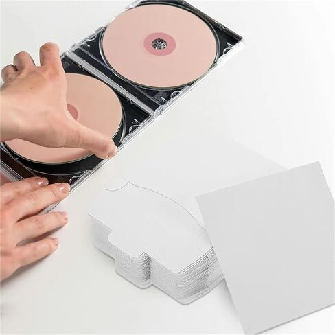 50 Pack White Paper CD Sleeves for Disc Storage, Mailing & Organization in Saudi Arabia