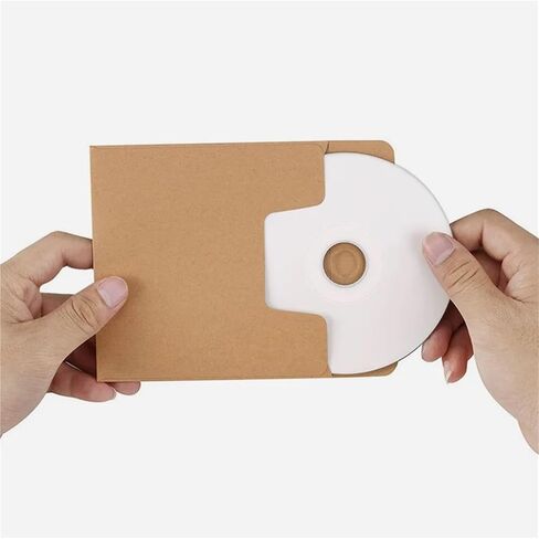 100Pcs Kraft Paper Bags for CD DVD Disc Storage, Coin Packaging Envelopes in Saudi Arabia