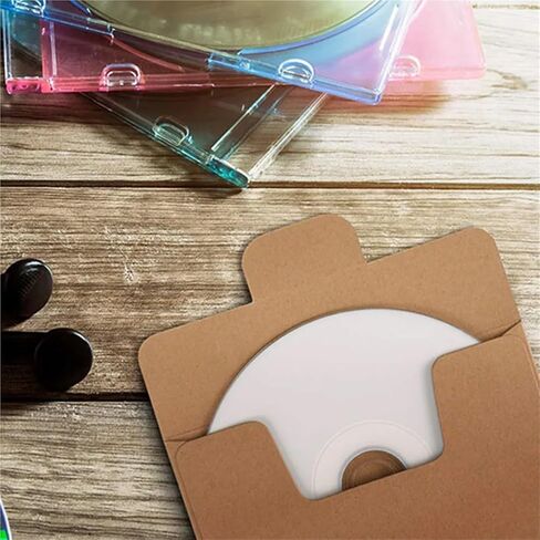 100Pcs Kraft Paper Bags for CD DVD Disc Storage, Coin Packaging Envelopes in Saudi Arabia