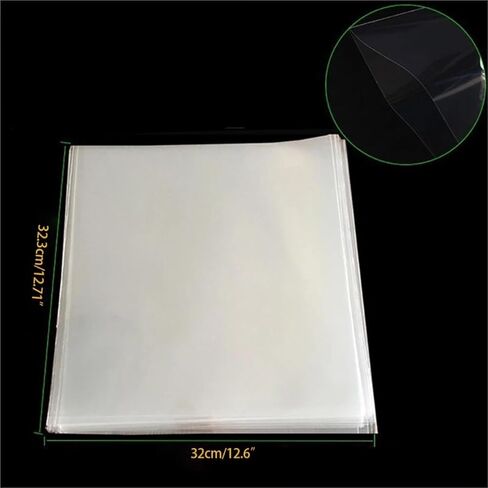 50 Pcs 12 Inch Plastic Bags for Blu-ray DVD Disc Covers Protective Sleeves Storage Case in Saudi Arabia