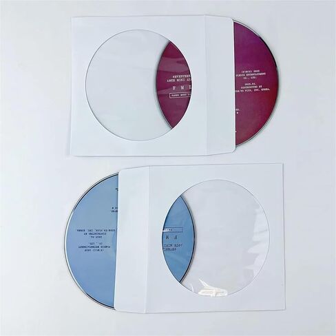 200pcs White Paper CD DVD Sleeves with Clear Window & Flap in Saudi Arabia