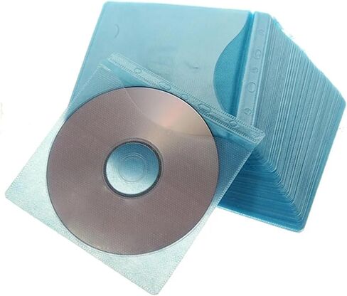 600pcs CD DVD Sleeves Double Side Holder Storage Case Bag Random Color in Saudi Arabia
