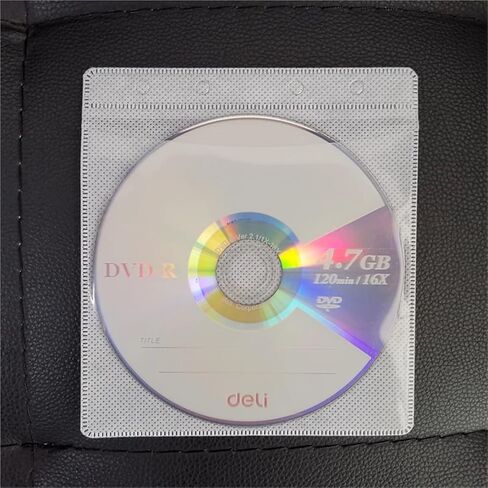 80PCS PP CD Sleeves 120x140mm White DVD Bags for Storage in Saudi Arabia