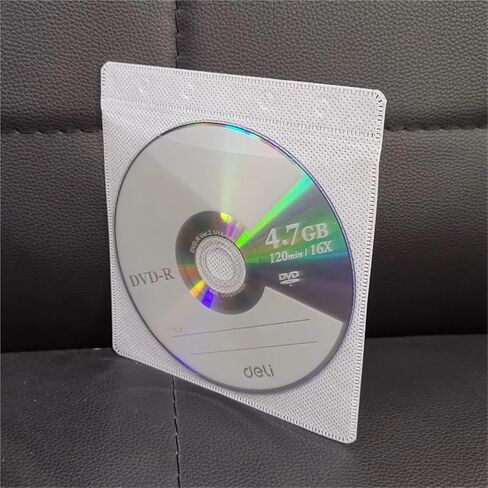 80PCS PP CD Sleeves 120x140mm White DVD Bags for Storage in Saudi Arabia