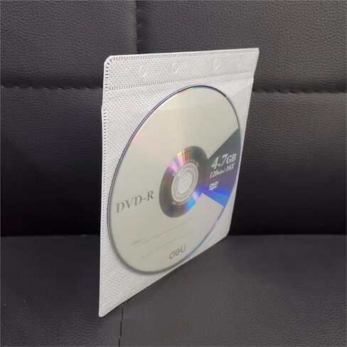80PCS PP CD Sleeves 120x140mm White DVD Bags for Storage in Saudi Arabia