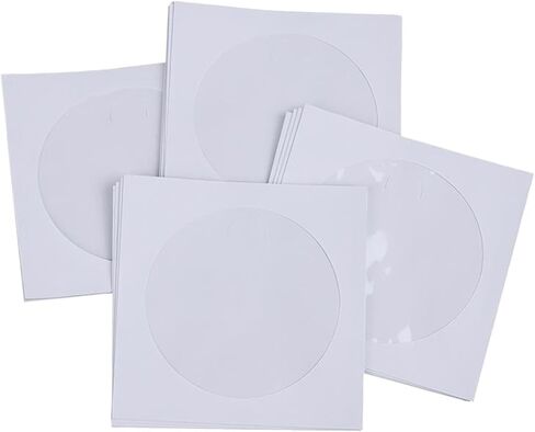 200pcs Kraft Paper CD DVD Flap Sleeves Envelopes 5in Disc Storage Cases in Saudi Arabia