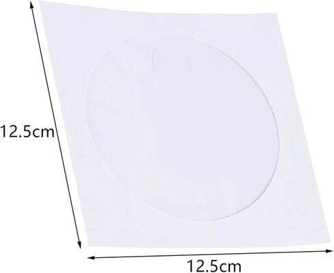 200pcs Kraft Paper CD DVD Flap Sleeves Envelopes 5in Disc Storage Cases in Saudi Arabia