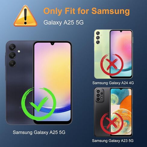 LYWHL 3 Pack for Samsung Galaxy A25 5G Screen Protector, Tempered Glass HD Clear 9H Hardness Protector Film for Galaxy A25 5G, Anti Scratch Bubble Free Easy Install Case Friendly in Kuwait