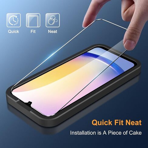 LYWHL 3 Pack for Samsung Galaxy A25 5G Screen Protector, Tempered Glass HD Clear 9H Hardness Protector Film for Galaxy A25 5G, Anti Scratch Bubble Free Easy Install Case Friendly in Kuwait