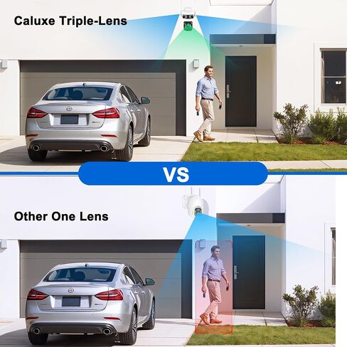 6MP Triple Lens Solar Security Cameras Wireless Outdoor, AOV 24/7 Recording in Saudi Arabia