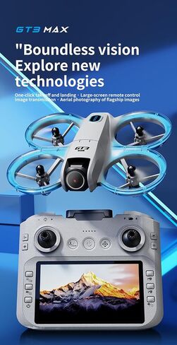 FPV Drone with HD Camera, RC Drone with Sceen on Controller, Optical Flow Positioning & Intelligent Obstacle Avoidance Mini RC Quadcopter Beginner-Friendly Indoor Outdoor Aerial Photography GT3 Drone for Beginers Adults in Saudi Arabia