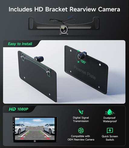 Car Radio for Jeep Wrangler JK & Dodge Ram, Wireless CarPlay Android Auto in Kuwait