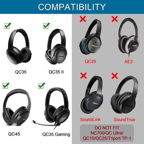 GEVO Headband Pad Kit Replacement for Bose QC35 & QuietComfort 35 II (QC35 ii) QC45 QuietComfort 45 Headphones, Easy to Install DIY Headphones Headband Repair Tools (Silver) in Saudi Arabia