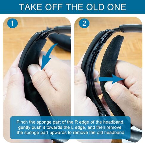 GEVO Headband Pad Kit Replacement for Bose QC35 & QuietComfort 35 II (QC35 ii) QC45 QuietComfort 45 Headphones, Easy to Install DIY Headphones Headband Repair Tools (Silver) in Saudi Arabia