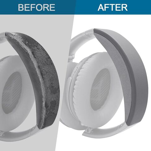GEVO Headband Pad Kit Replacement for Bose QC35 & QuietComfort 35 II (QC35 ii) QC45 QuietComfort 45 Headphones, Easy to Install DIY Headphones Headband Repair Tools (Silver) in Saudi Arabia