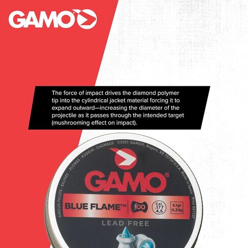 Gamo PBA Blue Flame .177 Cal Non‑Lead Pellets - 5.1 Grain - 100 Count in Saudi Arabia