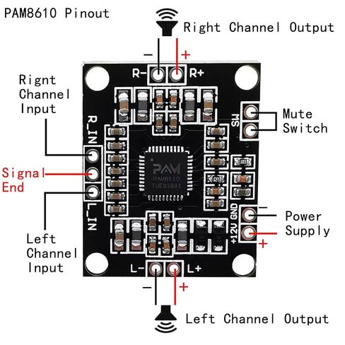 PAM8610 Digital Audio Amplifier Module 2x15W 2 Channel Stereo Class D High Efficiency Low Distortion Audio Amp Board in Saudi Arabia