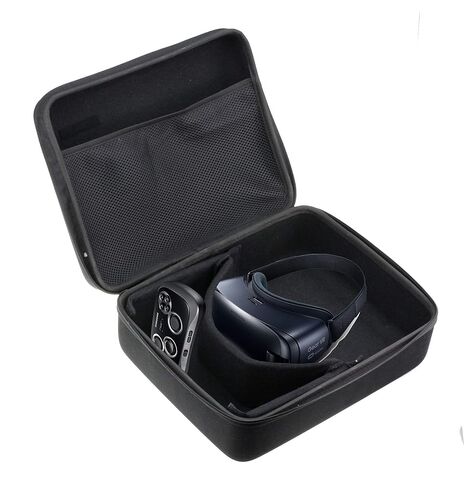 Navitech Black Heavy Duty Rugged Hard Case/Cover with Shoulder Strap Compatible With Samsung VRSM-R325 & Controller VR/Virtual Reality [video game] in Saudi Arabia