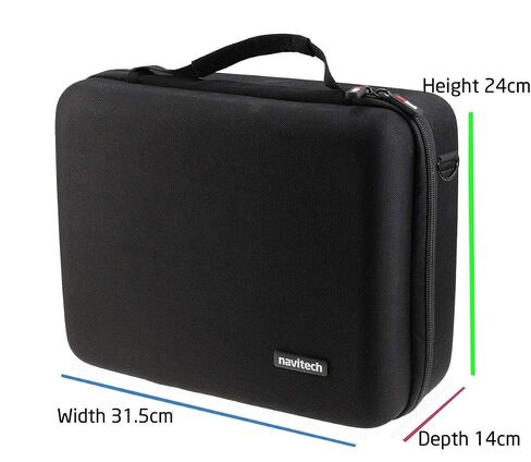 Navitech Black Heavy Duty Rugged Hard Case/Cover with Shoulder Strap Compatible With Samsung VRSM-R325 & Controller VR/Virtual Reality [video game] in Saudi Arabia