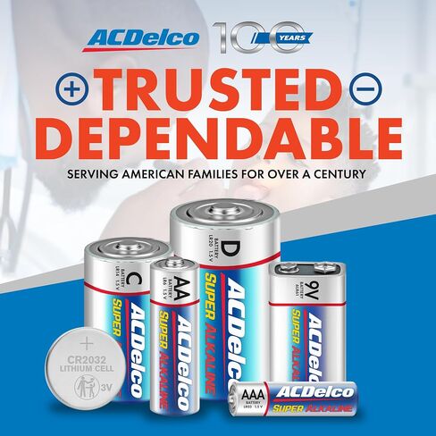 ACDelco 10-Count AAAA Batteries, Maximum Power Super Alkaline Battery, Use for Glucose Meters and Blood Monitors, 5-Year Shelf Life in Saudi Arabia
