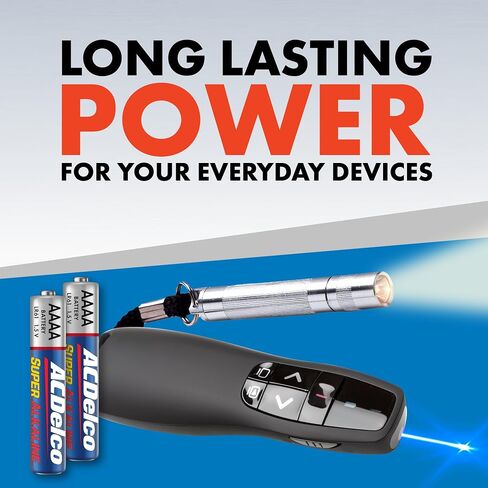 ACDelco 10-Count AAAA Batteries, Maximum Power Super Alkaline Battery, Use for Glucose Meters and Blood Monitors, 5-Year Shelf Life in Saudi Arabia