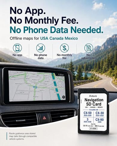 Anture Navigation SD Card KR9D66EZ1, 2026 Offline Map Data in Saudi Arabia