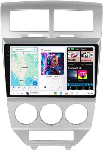DUDUAUTO DUDU7 Android Radio Stereo for Dodge Caliber 2007-2014 Head Unit, 12+512GB 2K 10.36" Touch Screen GPS Navi with Car-Play/Android Auto/Type-C Port/FM/AM/SWC/DSP in Saudi Arabia