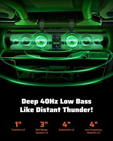 Ehaho Rumble-X Series 30-inch UTV Sound Bar，500W Peak Power & 8-Speaker in Saudi Arabia