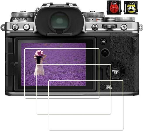 PCTC X100V X-T4 Screen Protector compatible with Fujifilm X100VI X100V X-T4 X-E4, 0.3mm High Definition 9H Hardness Tempered Glass Cover, Easy to Install Against Bubble [3Pack] in Saudi Arabia