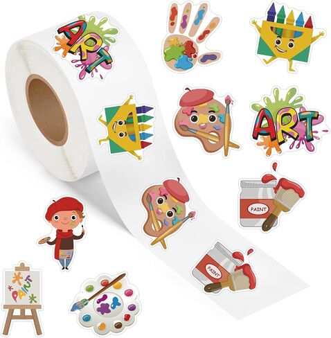 500 Pcs Cute Otter Stickers Roll Self Adhesive Waterproof Cartoon Animal Vinyl Decals for Birthday Party Decorations Supplies Favors Laptop Water Bottle Skateboard Luggage Phone Case Guitar Scrapbook in Saudi Arabia