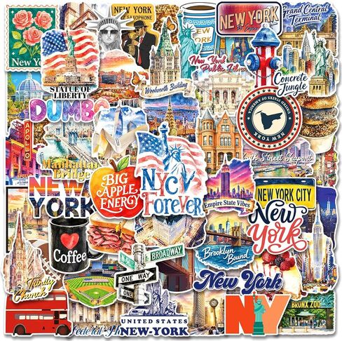200PCS New York Stickers, Waterproof NYC Travel Stickers in Saudi Arabia