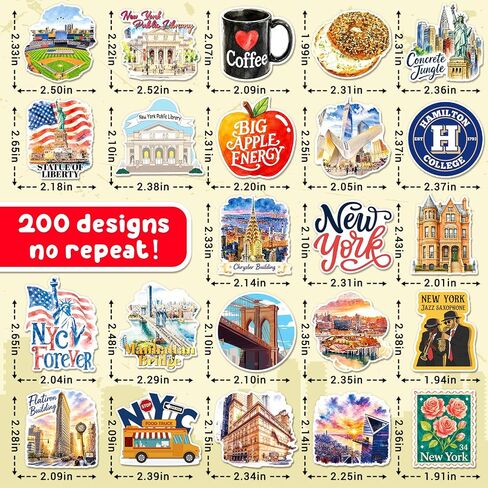 200PCS New York Stickers, Waterproof NYC Travel Stickers in Saudi Arabia