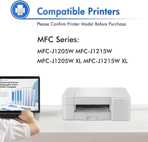 LC404 LC404XL MFC-J1205W Ink Cartridges for Brother Printer 4 Pack in Kuwait