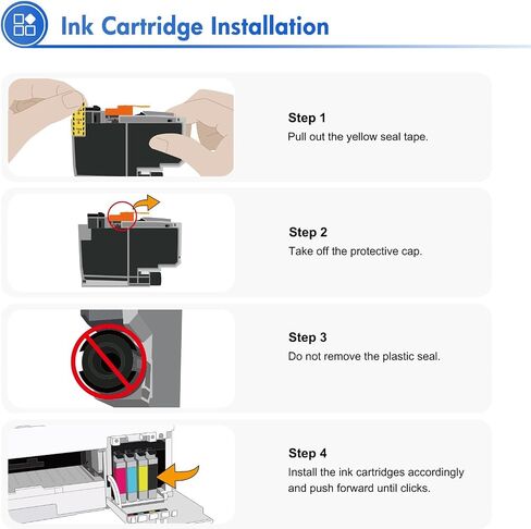 LC404 LC404XL MFC-J1205W Ink Cartridges for Brother Printer 4 Pack in Kuwait