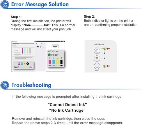 LC404 LC404XL MFC-J1205W Ink Cartridges for Brother Printer 4 Pack in Kuwait