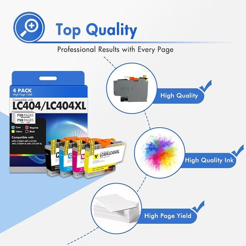 LC404 LC404XL MFC-J1205W Ink Cartridges for Brother Printer 4 Pack in Kuwait
