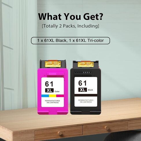Paeolos 61XL Ink Cartridges Replacement for HP 61 Ink Cartridges Combo Pack in Saudi Arabia