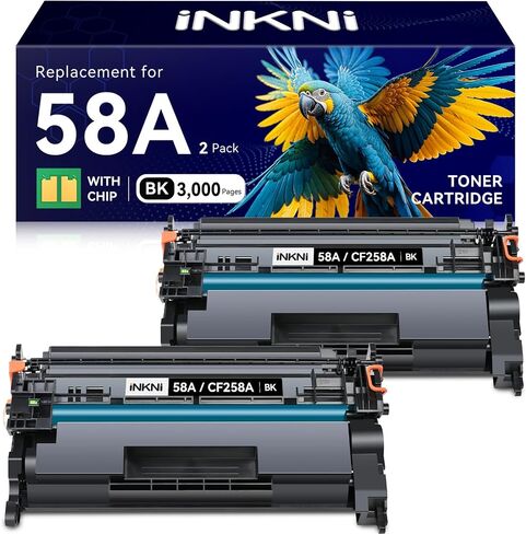 InkNI 58A Toner Cartridge Black 2 Pack CF258A with Chip for M428 M404 in Saudi Arabia
