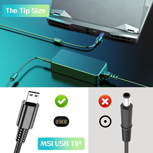 Slim 400W Laptop AC Adapter for Msi Titan 18 HX AI A2XWJG A2XWIG Vector A18 HX A9WIG A9WHG A23-400P1A A400A001P ADP-400CB B Adapter Cord in Saudi Arabia
