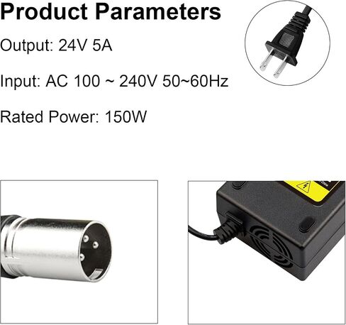29V 5A 3-Pin Male XLR Charger for 24V Battery for Pride Mobility, Jazzy Power Chair, Lakematic,Golden Technologies, ShopRider Rascal，Drive Medical,24BC5000TF-1 Go-Go Elite Traveller in Kuwait