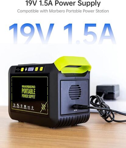 19V 1.5A Power Supply Charger for Marbero M82 M82MAX M822 M822MAX M87 M88 M168 M270 M85B Portable Power Station Solar Generator, 1.5M(4.9 FT) Wall Adapter Charger in Kuwait