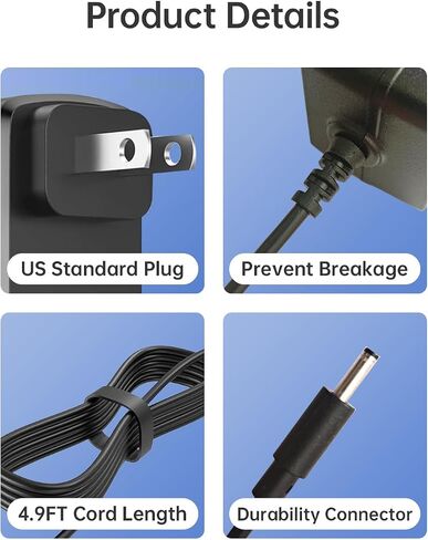 19V 1.5A Power Supply Charger for Marbero M82 M82MAX M822 M822MAX M87 M88 M168 M270 M85B Portable Power Station Solar Generator, 1.5M(4.9 FT) Wall Adapter Charger in Kuwait