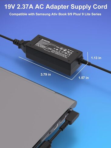 محول تيار متردد 45 وات متوافق مع شاحن الكمبيوتر المحمول Samsung Ativ Book 9/9 Plus/ 9 Lite/ 9 Spin A13-040N2A PA-1400-96 AD-4019A 19V 2.37A in Kuwait