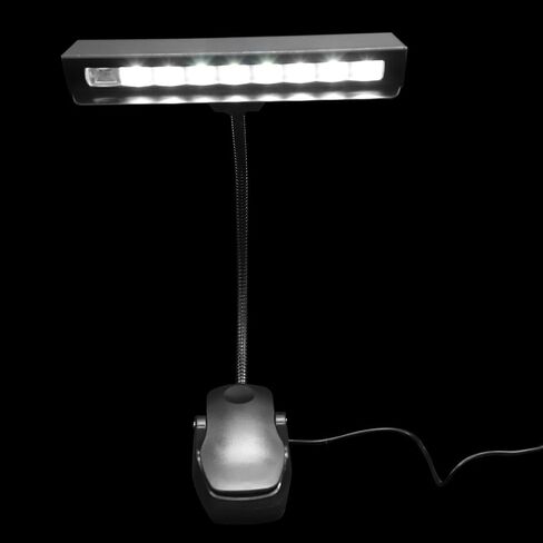 USB Rechargeable Music Score Lamp Clip Light for Piano and Guitar, Foldable LED Music Stand Light Adjustable Brightness for Night Studying and Bedside Reading in Kuwait