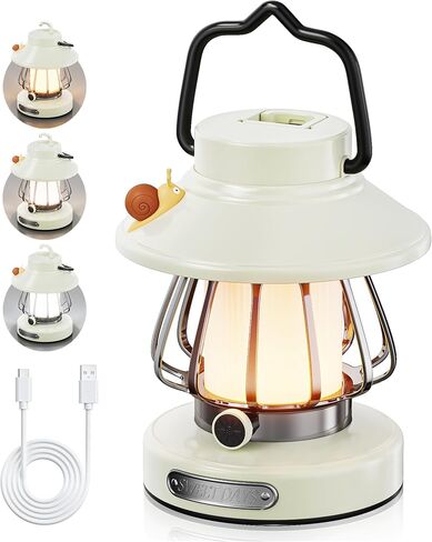 HOMY Kids Lanterns Camping, Rechargeable LED, 3-Color Dimmable, Portable in Kuwait