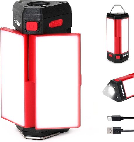 FASTPRO LED Camping Lantern, Rechargeable Camp Light, Red in Saudi Arabia