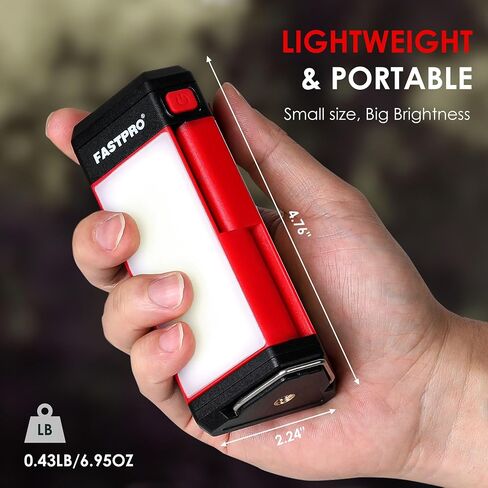 FASTPRO LED Camping Lantern, Rechargeable Camp Light, Red in Saudi Arabia